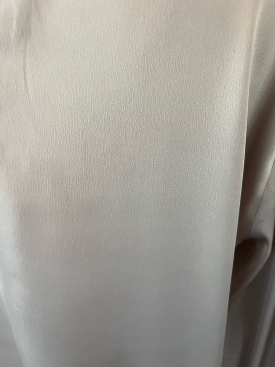 White House Black Market Taupe/Beige Tie-Neck Blouse - Picture 10 of 10